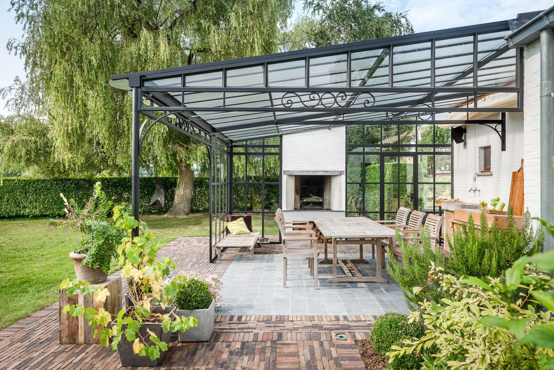 Terrasoverkapping In Bevel Gerealiseerd Door De Nieuwe Smid Uit Lier